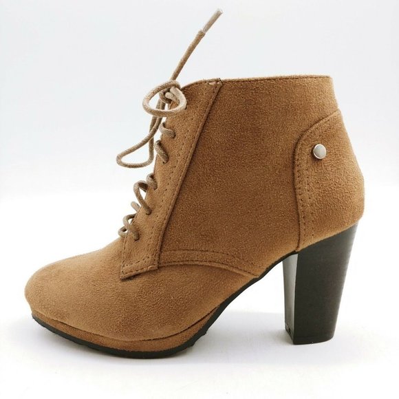 Forever Womens Program 33 Lace Up Ankle Boot 5 - Picture 1 of 10